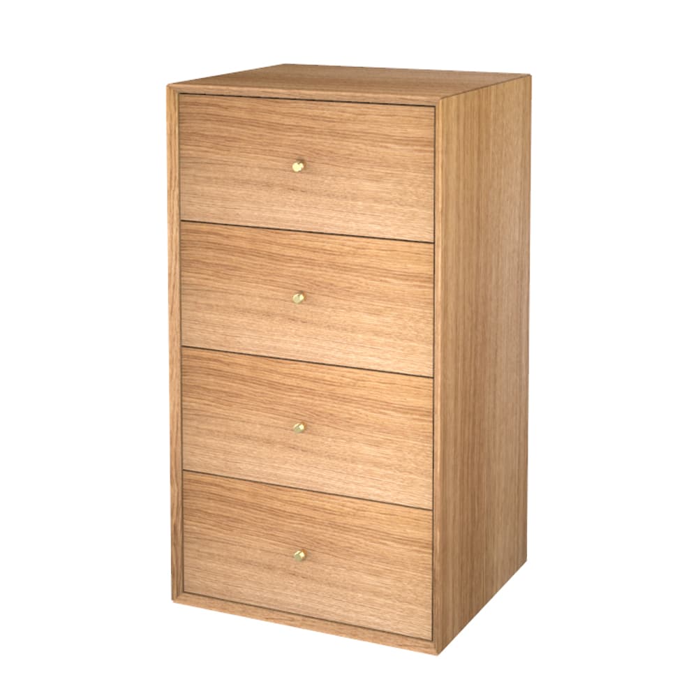 The Wood Box 7139 Kommode, m. 4 skuffer