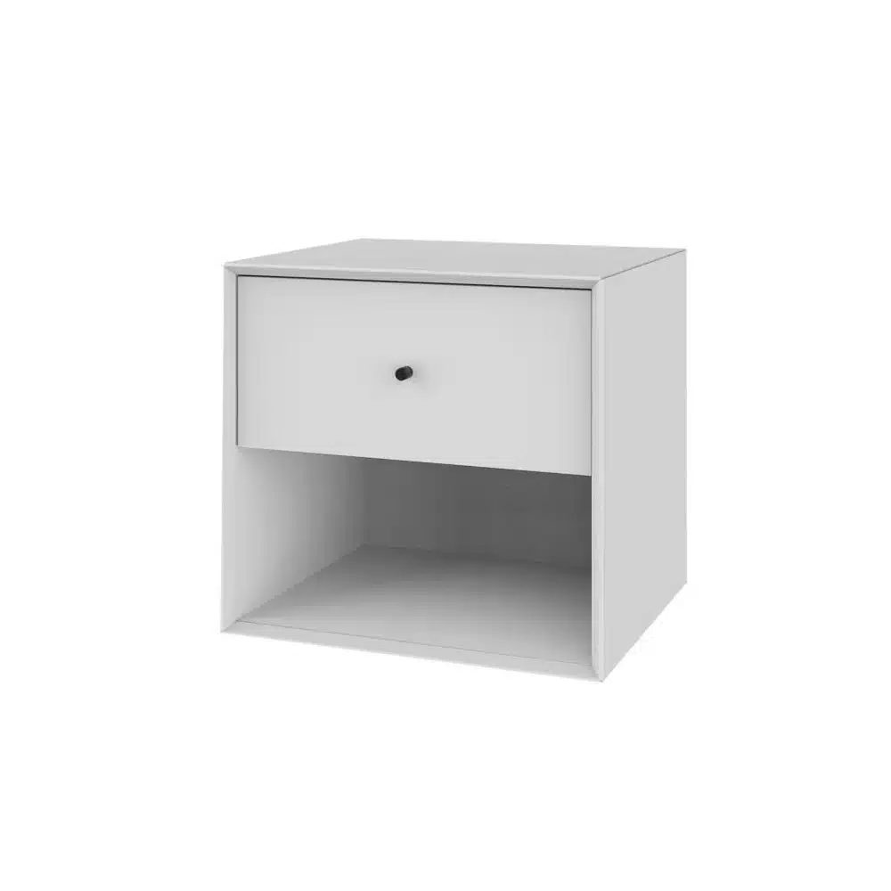 The Wood Box 3739 Sengebord, m. 1 skuffe - GRÅ