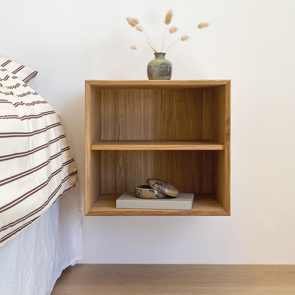 The Wood Box 3739 Sengebord med hylde